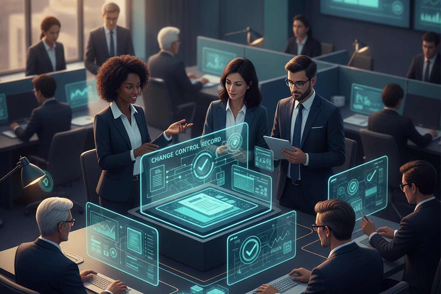 Employee Retention Operations: Change Control Record editorial illustration