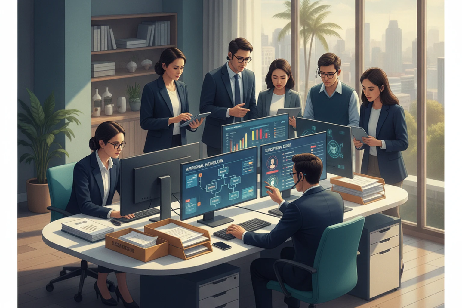 Employee Retention Operations: Exception Queue Triage editorial illustration