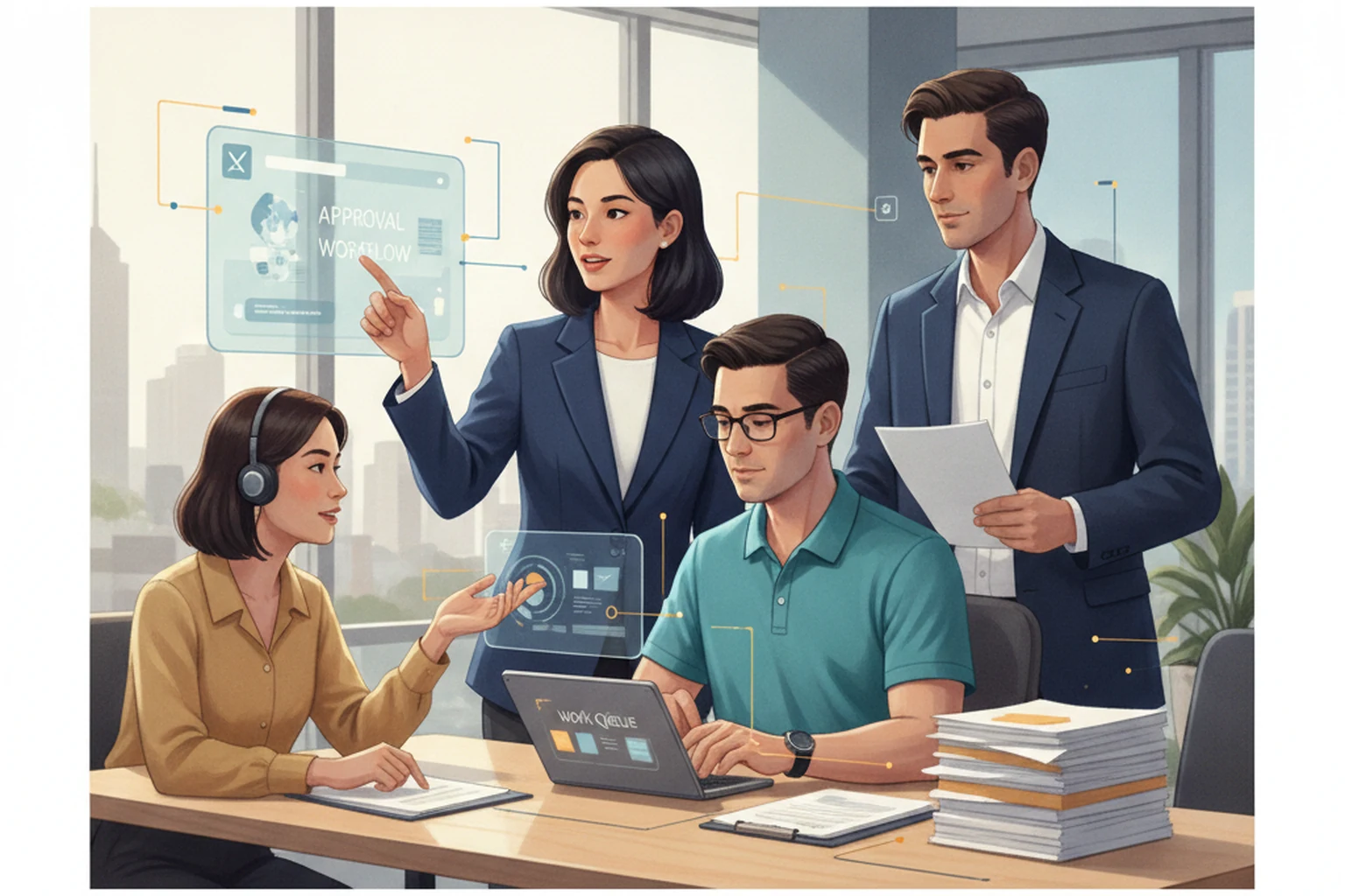 Employee Retention Operations: Work Queue Ownership editorial illustration