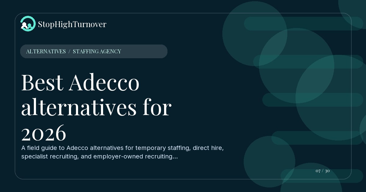 Decision guide for Best Adecco alternatives for 2026