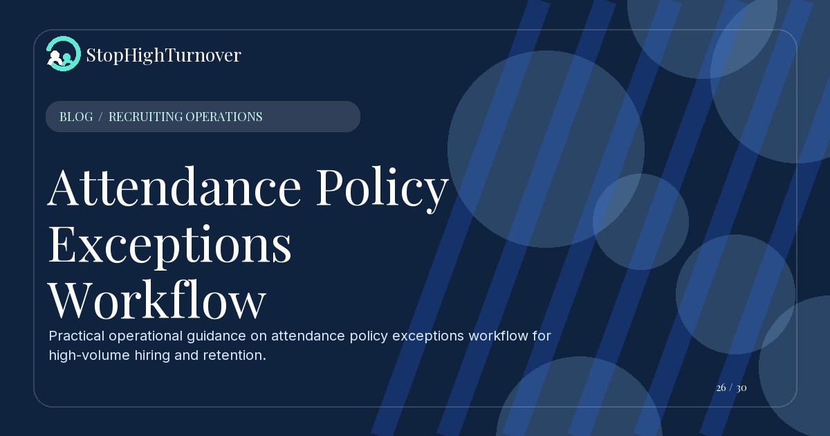 Illustration for Attendance Policy Exceptions Workflow