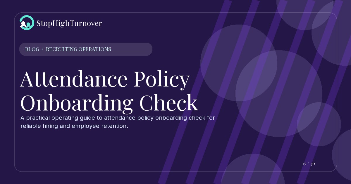 Illustration for Attendance Policy Onboarding Check