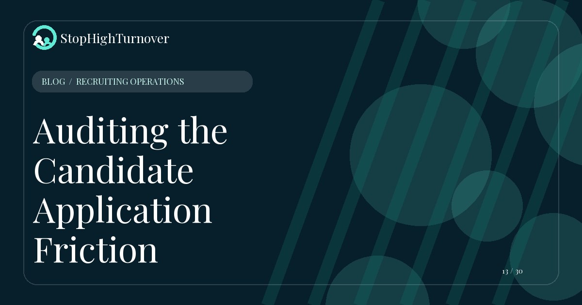 Illustration for Auditing the Candidate Application Friction