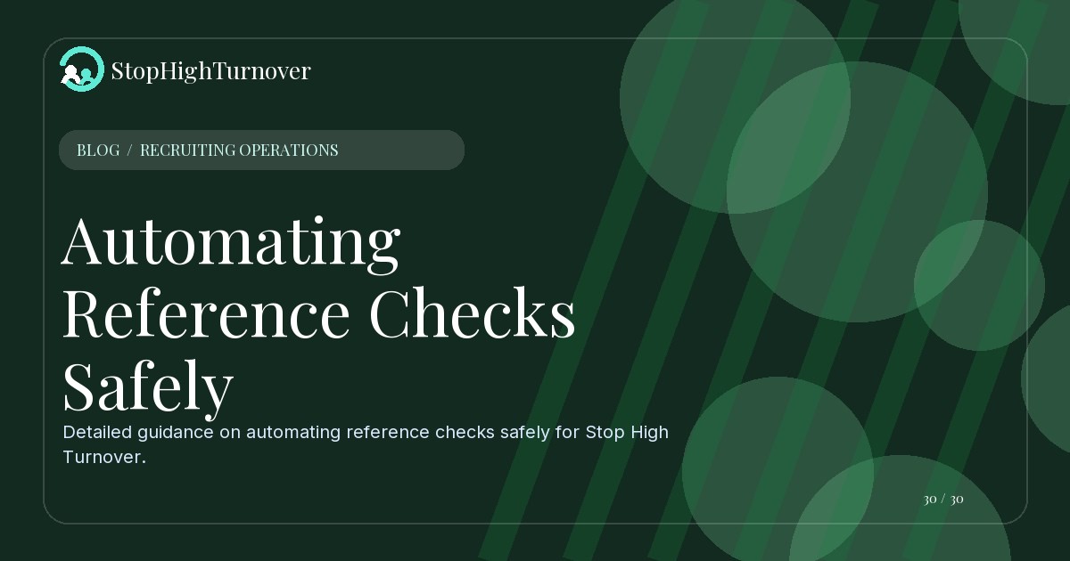 Illustration for Automating Reference Checks Safely