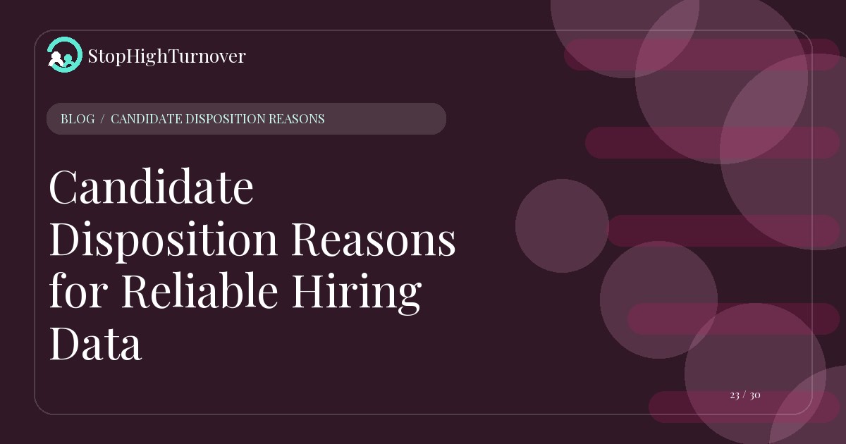 Illustration for Candidate Disposition Reasons for Reliable Hiring Data