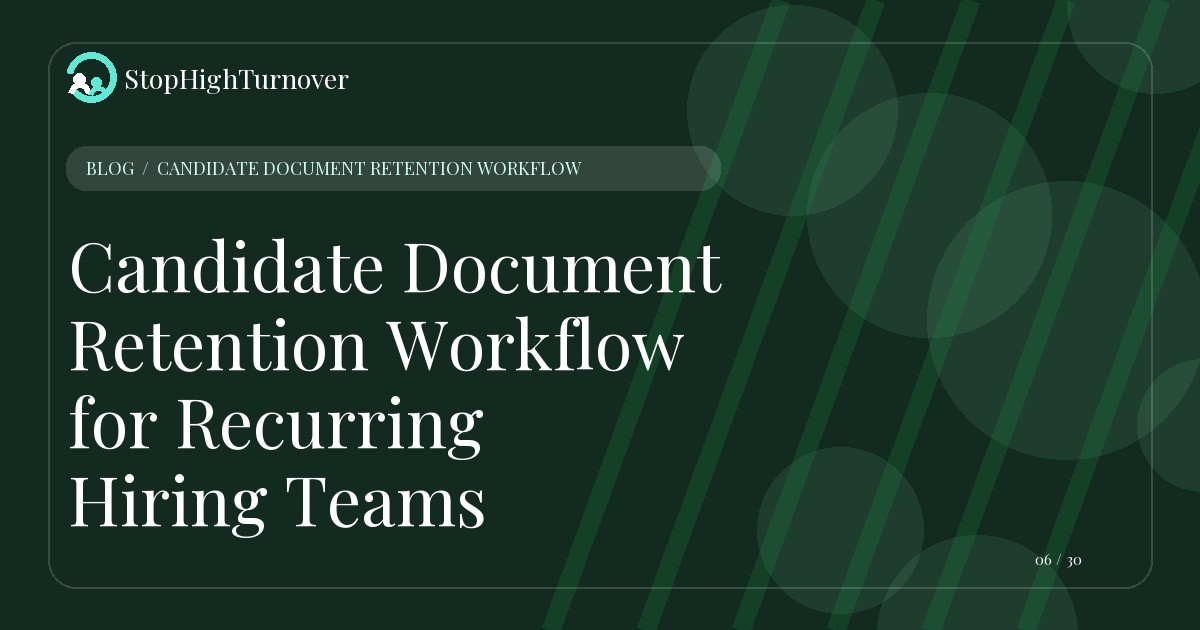 Illustration for Candidate Document Retention Workflow for Recurring Hiring Teams