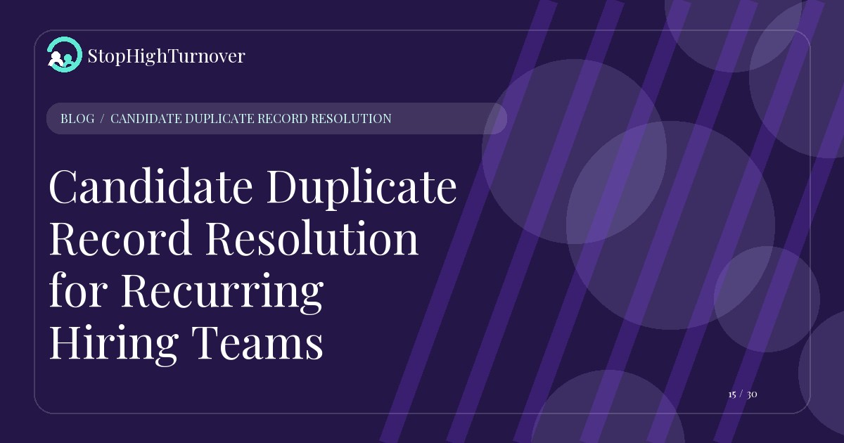 Illustration for Candidate Duplicate Record Resolution for Recurring Hiring Teams
