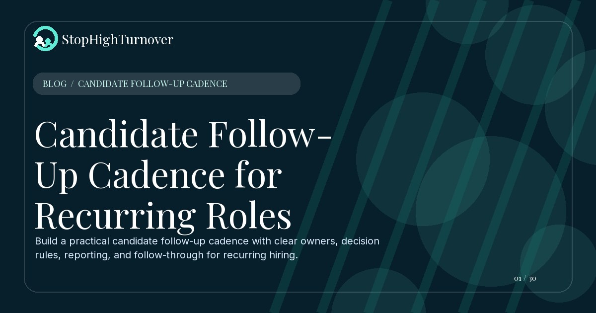 Illustration for Candidate Follow-Up Cadence for Recurring Roles