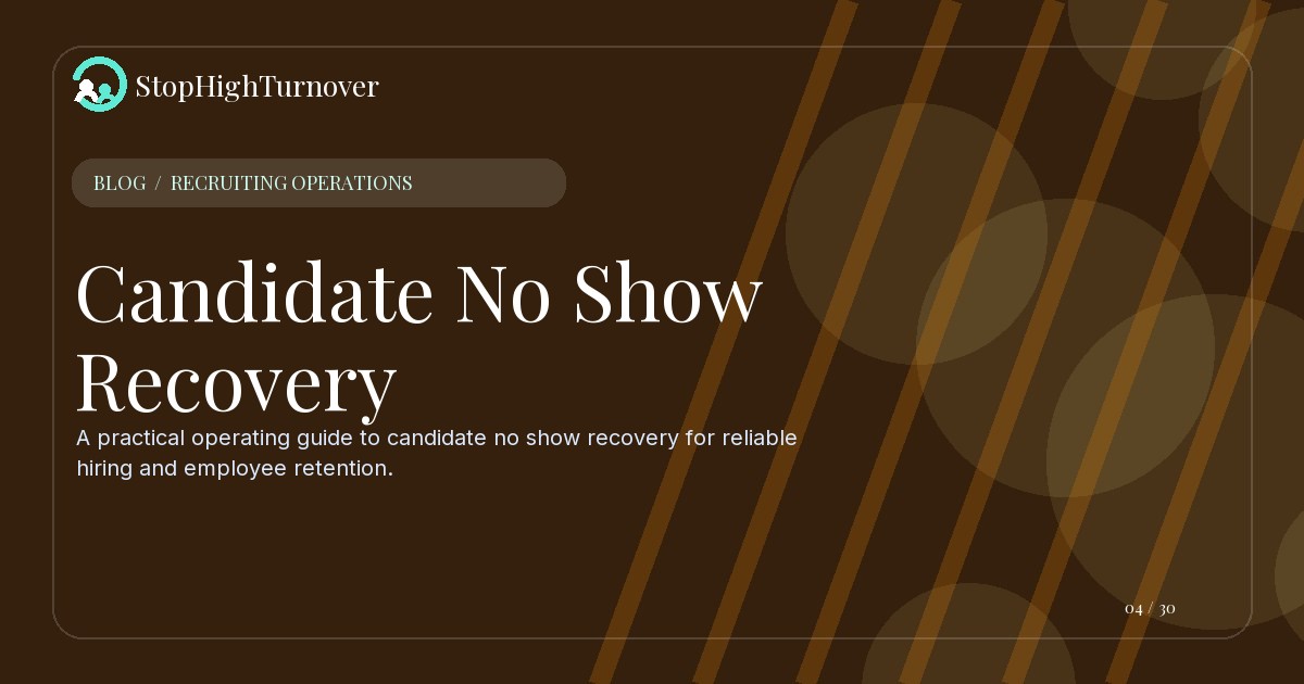 Illustration for Candidate No Show Recovery