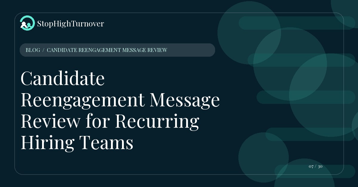 Illustration for Candidate Reengagement Message Review for Recurring Hiring Teams