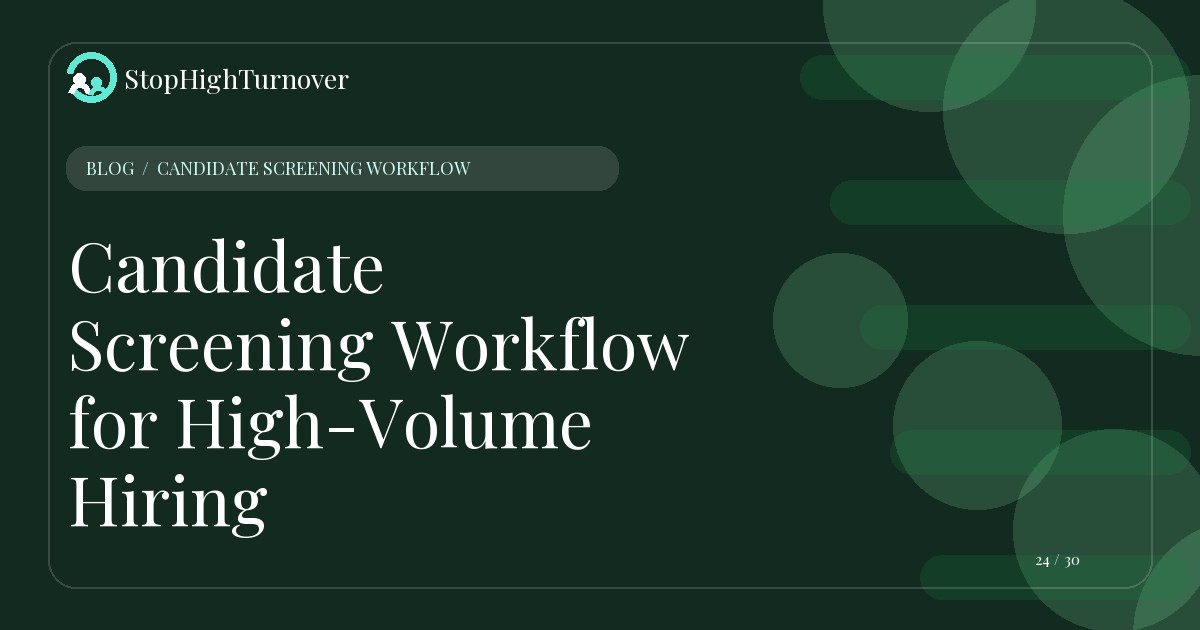 Illustration for Candidate Screening Workflow for High-Volume Hiring