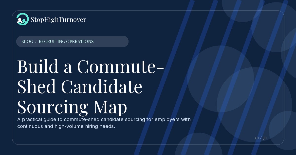 Editorial illustration for Build a Commute-Shed Candidate Sourcing Map