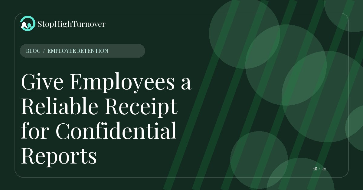 Editorial illustration for Give Employees a Reliable Receipt for Confidential Reports