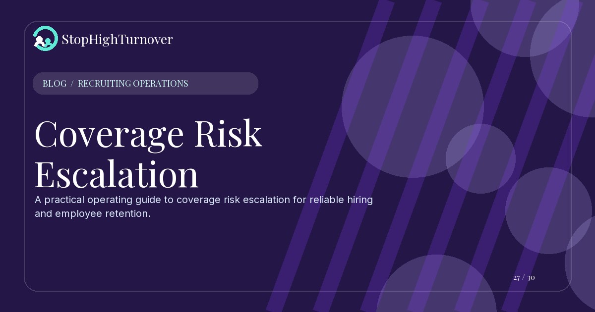 Illustration for Coverage Risk Escalation