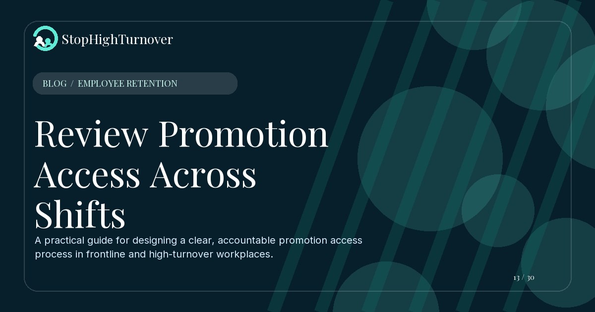 Illustration for Review Promotion Access Across Shifts