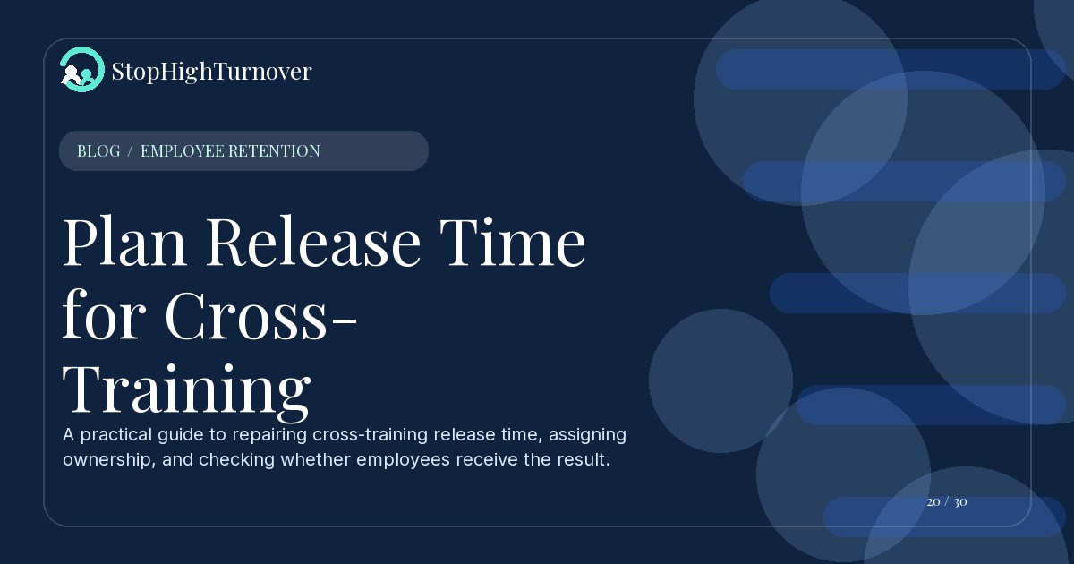 Illustration for Plan Release Time for Cross-Training