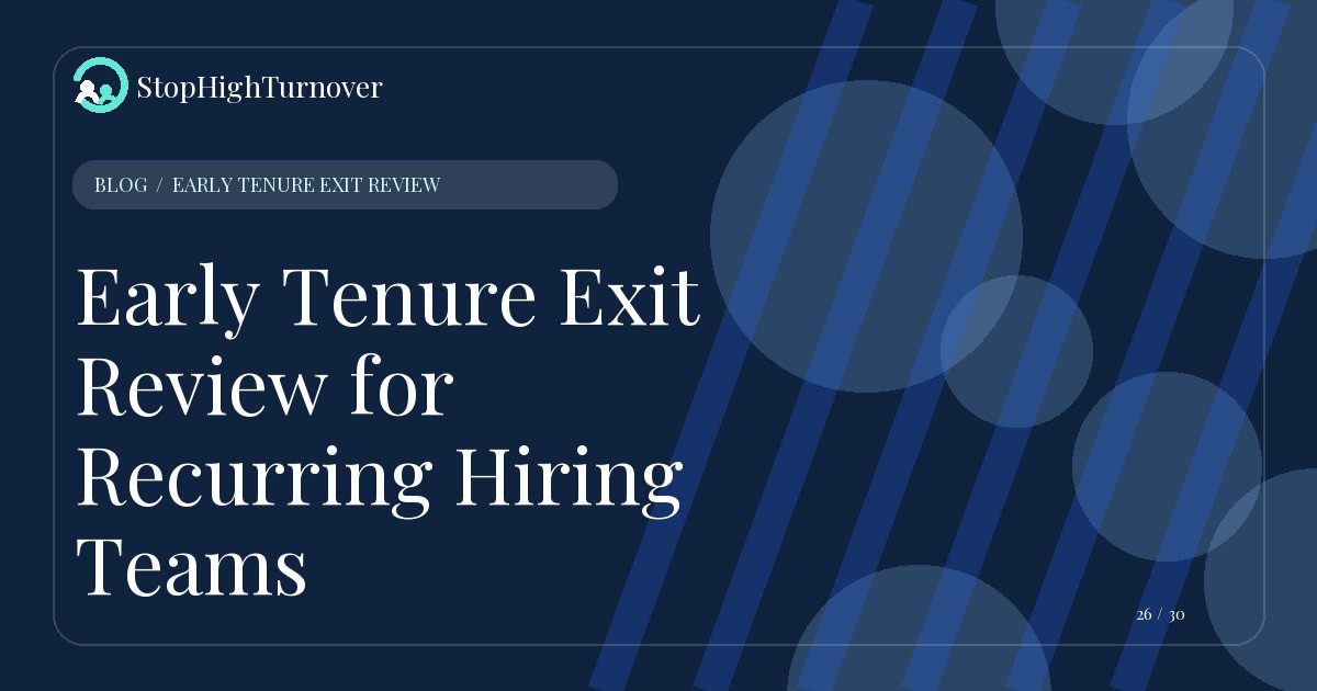 Illustration for Early Tenure Exit Review for Recurring Hiring Teams