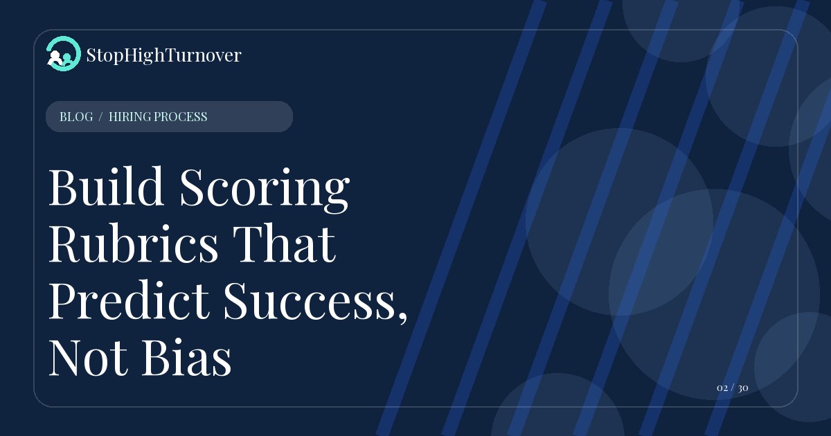 Illustration for Build Scoring Rubrics That Predict Success, Not Bias