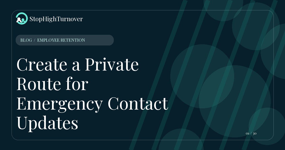 Editorial illustration for Create a Private Route for Emergency Contact Updates