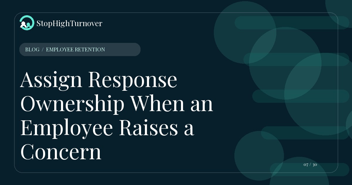 Illustration for Assign Response Ownership When an Employee Raises a Concern