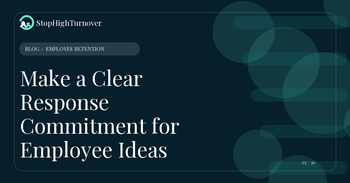 Illustration for Make a Clear Response Commitment for Employee Ideas