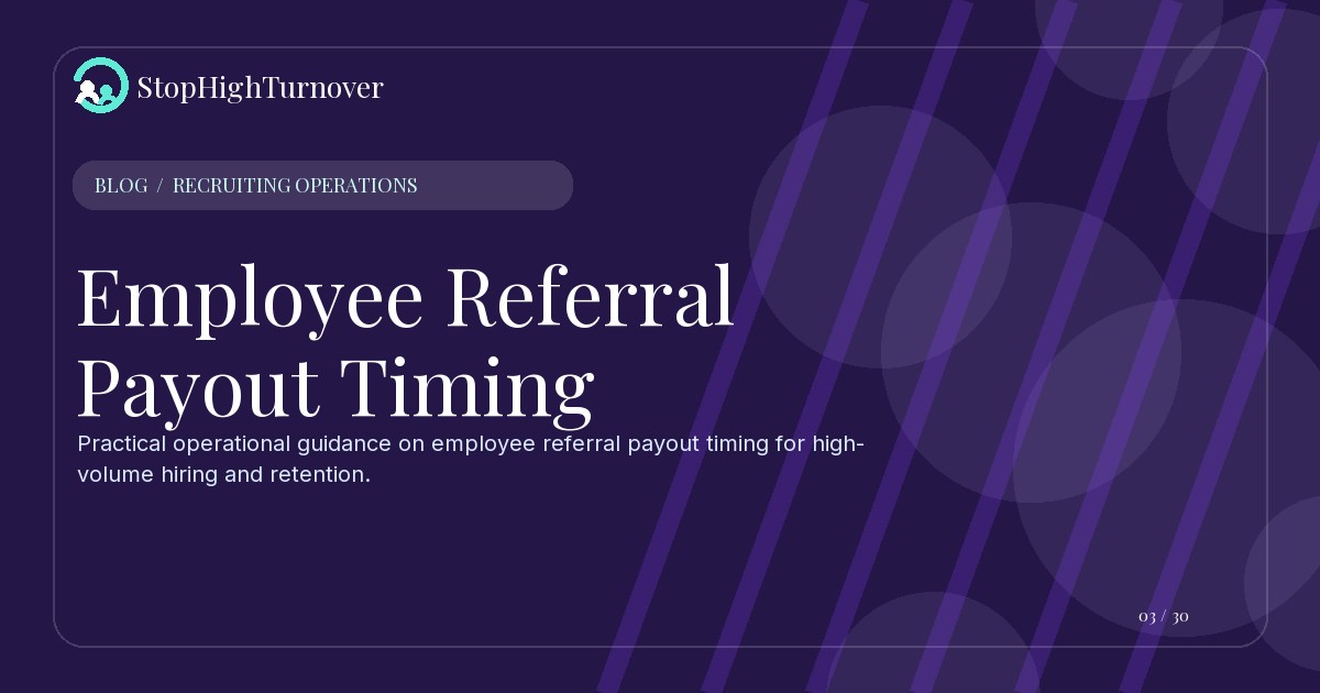 Illustration for Employee Referral Payout Timing