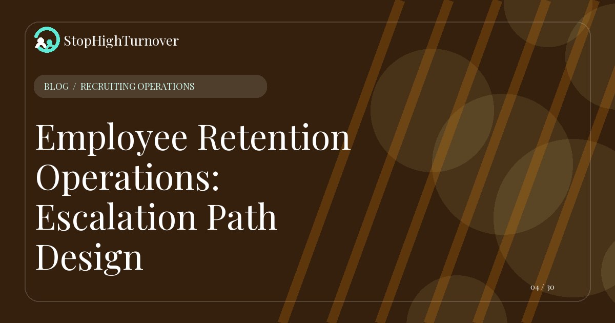 Illustration for Employee Retention Operations: Escalation Path Design