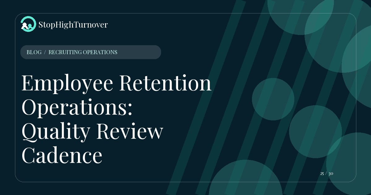 Illustration for Employee Retention Operations: Quality Review Cadence