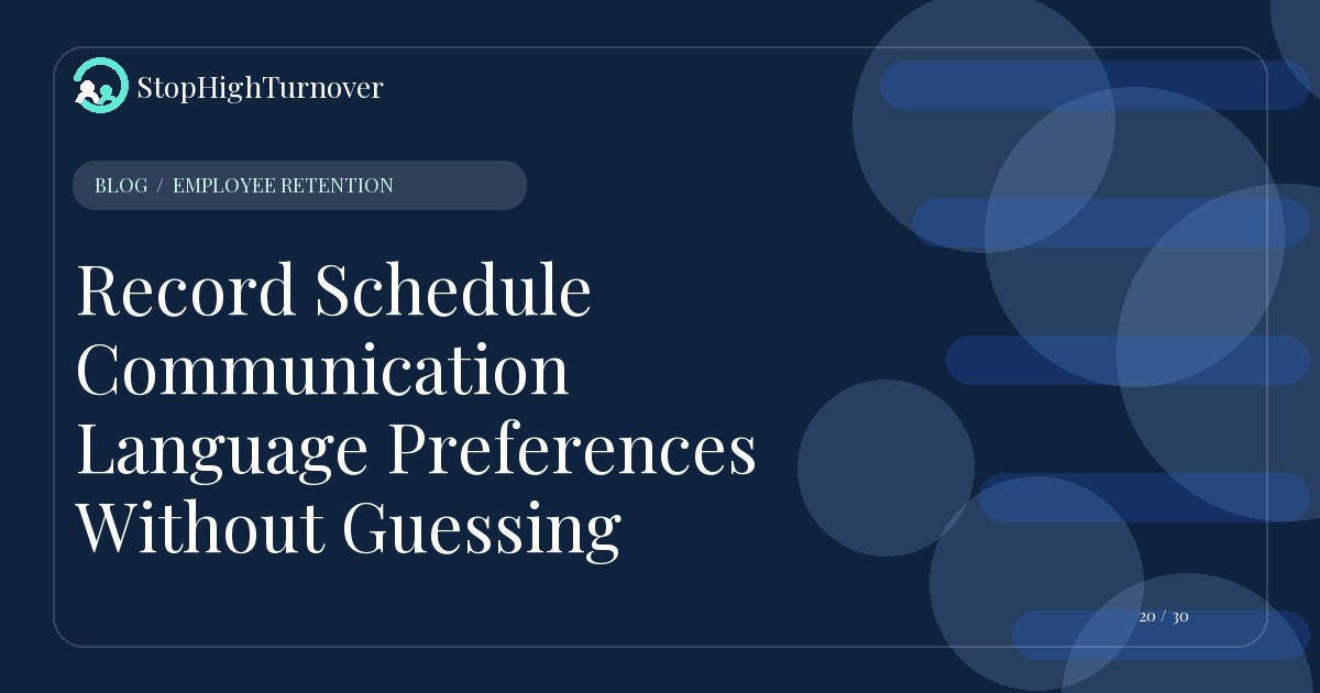 Editorial illustration for Record Schedule Communication Language Preferences Without Guessing