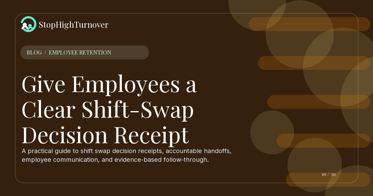 Editorial illustration for Give Employees a Clear Shift-Swap Decision Receipt