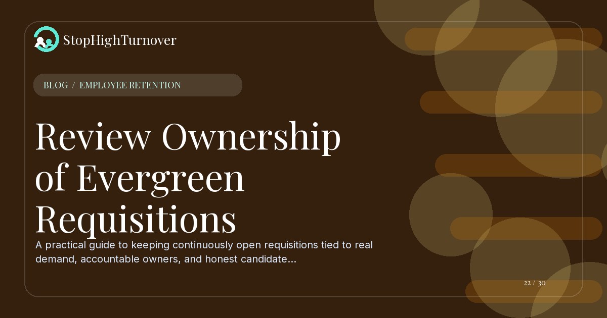 Editorial illustration for Review Ownership of Evergreen Requisitions