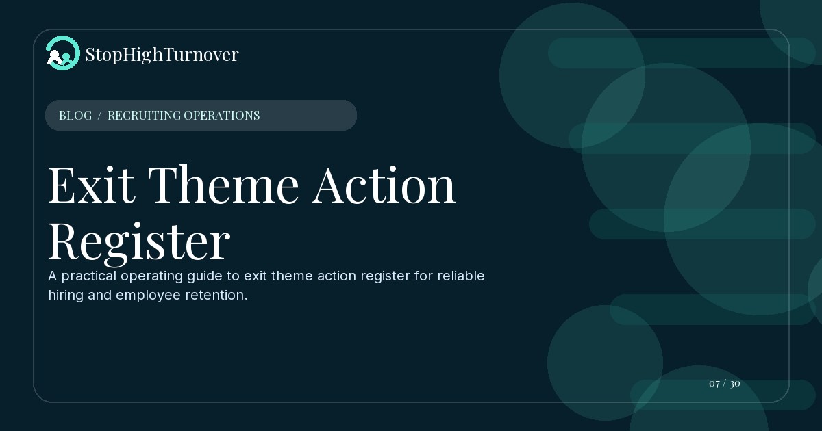 Illustration for Exit Theme Action Register