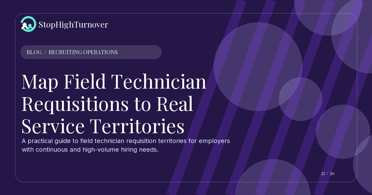 Editorial illustration for Map Field Technician Requisitions to Real Service Territories