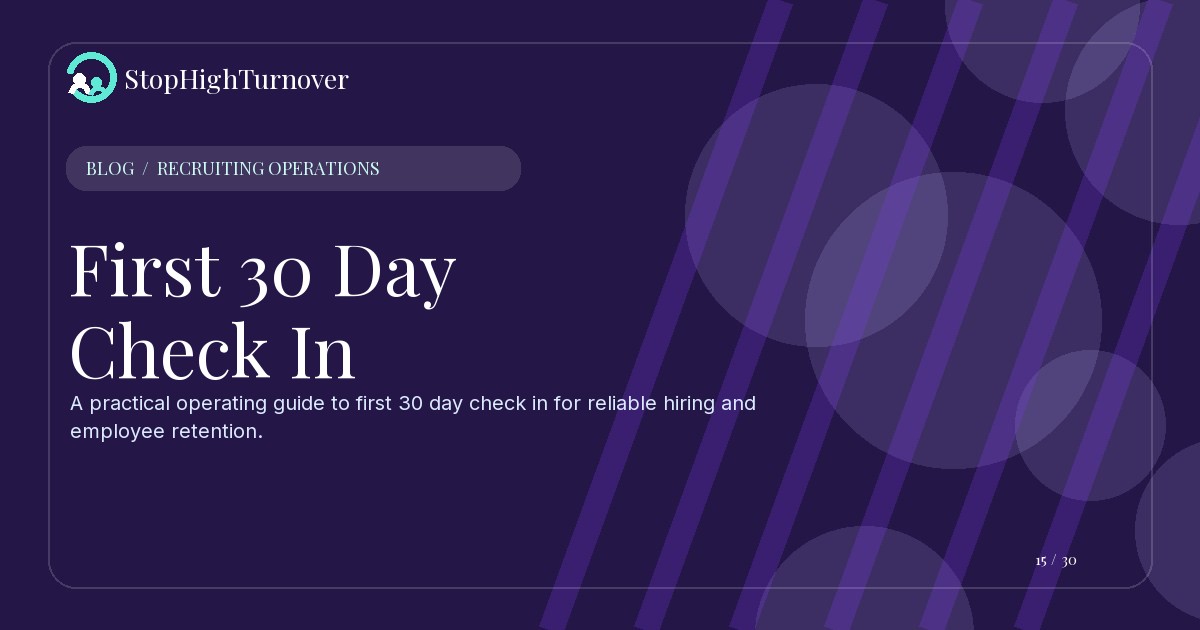Illustration for First 30 Day Check In