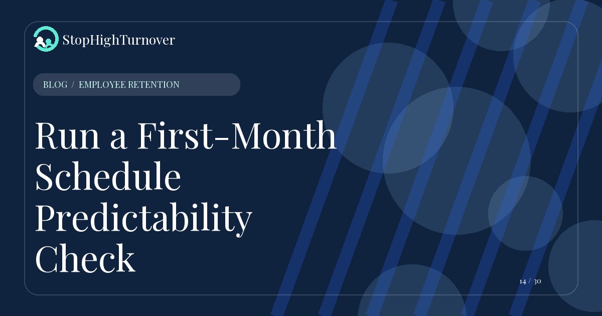 Illustration for Run a First-Month Schedule Predictability Check