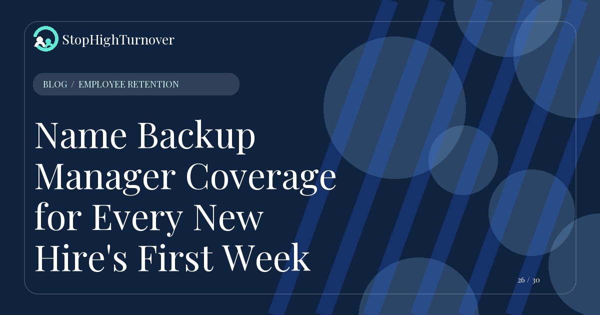 Editorial illustration for Name Backup Manager Coverage for Every New Hire's First Week