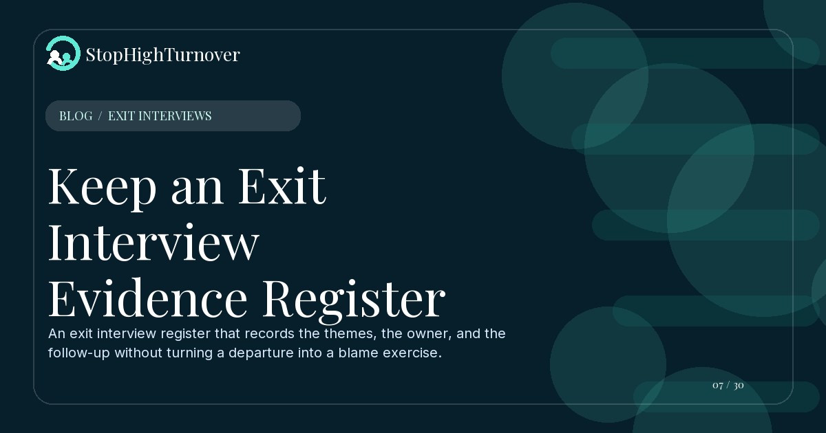 Editorial illustration for Keep an Exit Interview Evidence Register