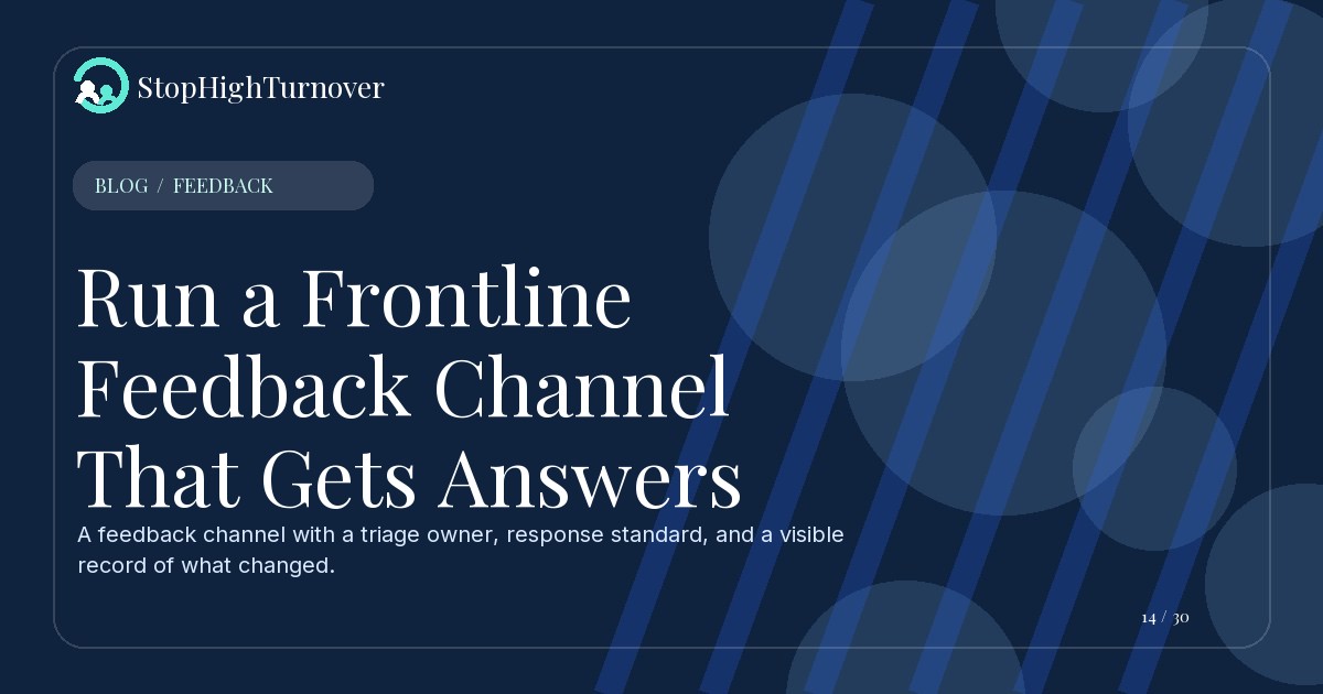 Editorial illustration for Run a Frontline Feedback Channel That Gets Answers
