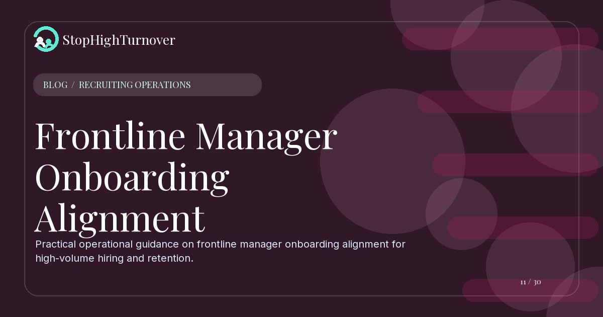 Illustration for Frontline Manager Onboarding Alignment