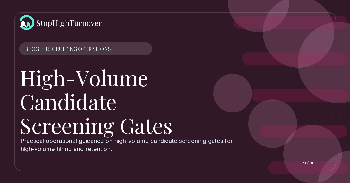 Illustration for High-Volume Candidate Screening Gates