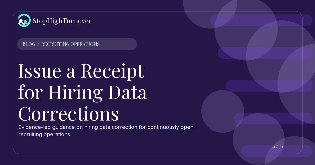 Editorial illustration for Issue a Receipt for Hiring Data Corrections