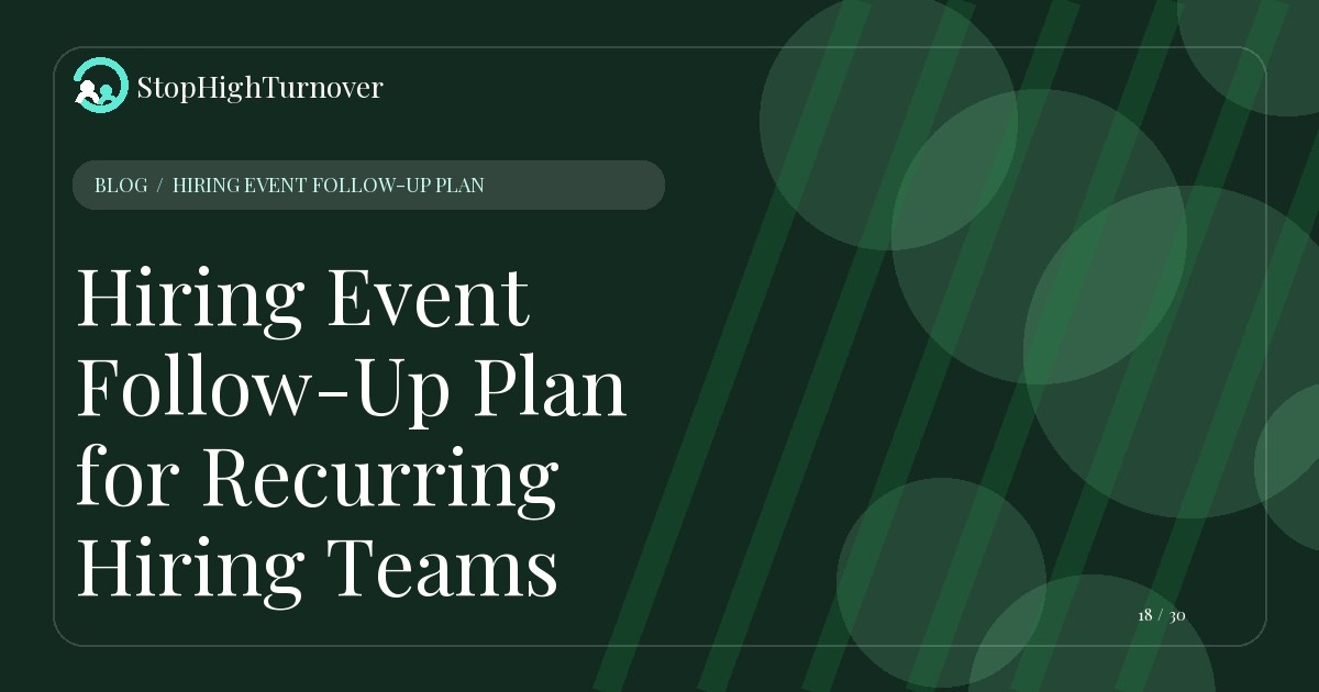 Illustration for Hiring Event Follow-Up Plan for Recurring Hiring Teams