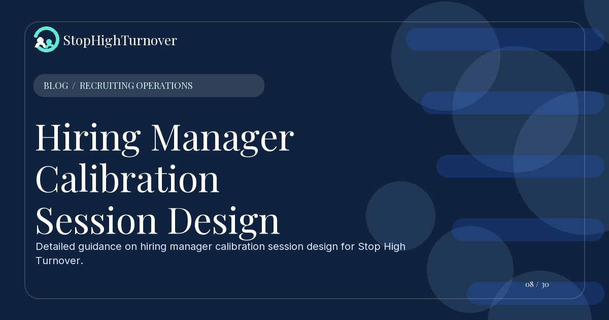 Illustration for Hiring Manager Calibration Session Design