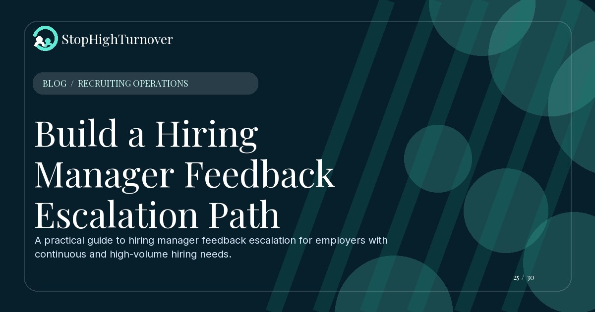 Editorial illustration for Build a Hiring Manager Feedback Escalation Path