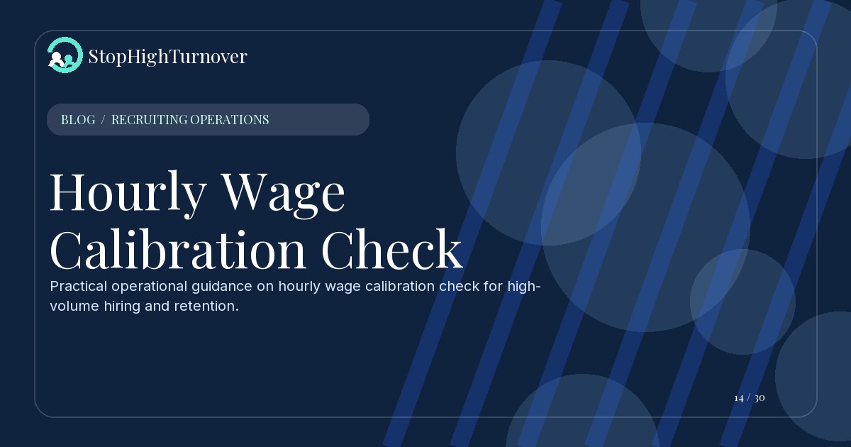 Illustration for Hourly Wage Calibration Check