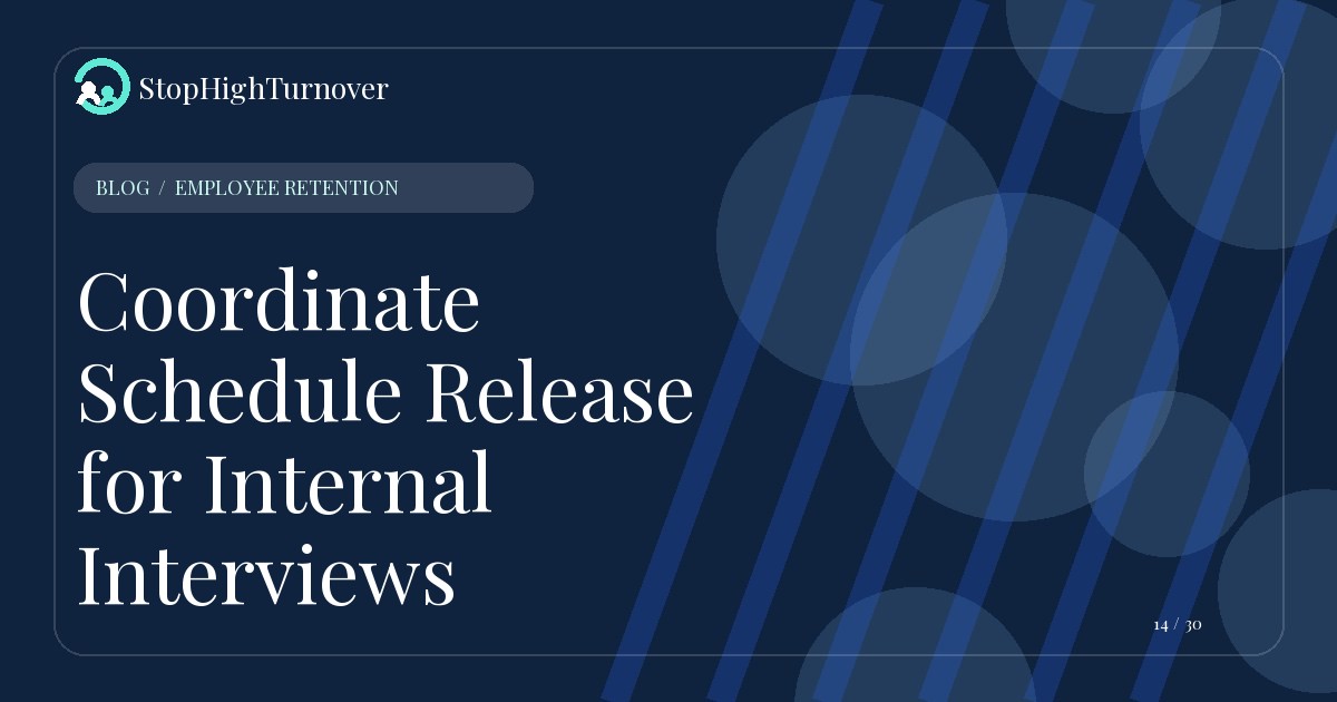 Editorial illustration for Coordinate Schedule Release for Internal Interviews