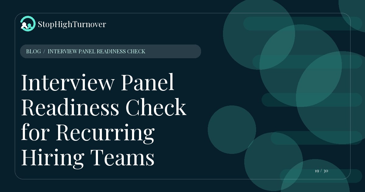 Illustration for Interview Panel Readiness Check for Recurring Hiring Teams