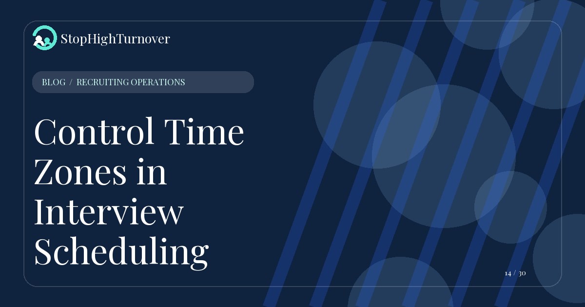 Editorial illustration for Control Time Zones in Interview Scheduling