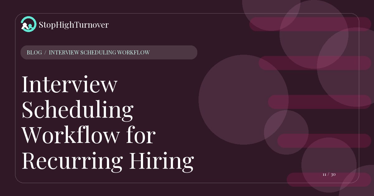 Illustration for Interview Scheduling Workflow for Recurring Hiring
