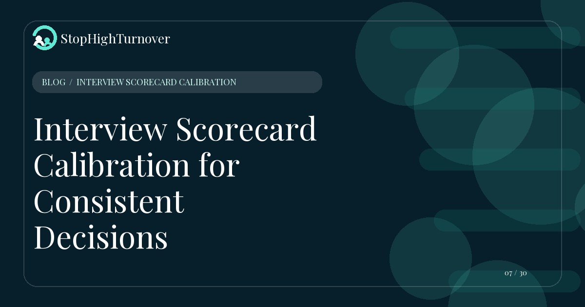 Illustration for Interview Scorecard Calibration for Consistent Decisions